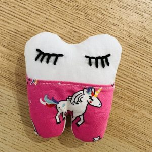 Pochette à dent de lait - Licorne rose