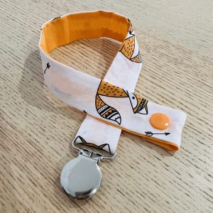 Attache tétine - Renard orange