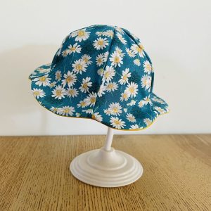 Chapeau - Marguerite bleue - Uni jaune