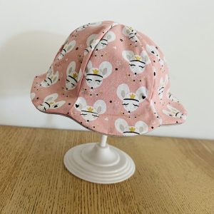 Chapeau - Souris rose-Uni gris