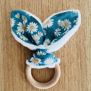 Anneau de dentition lapin - Marguerite bleue