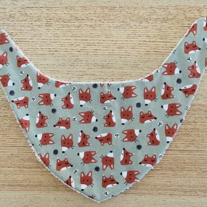 Bavoir bandana - Renard kaki