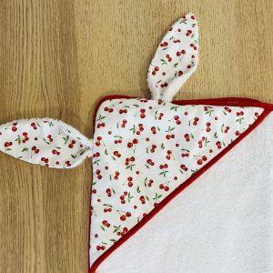 Cape de bain - Cerises rouges