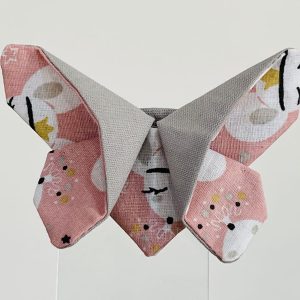 Barette papillon - Souris Rose