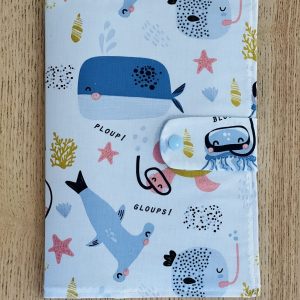 Carnet de santé - Fonds marin baleine