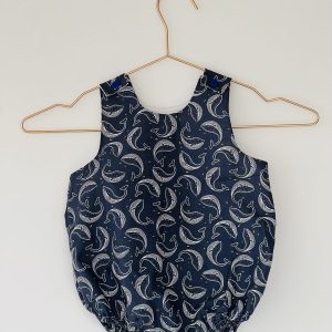Barboteuse - Baleine bleu