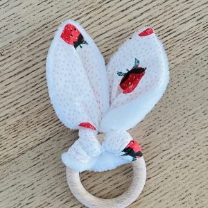 Anneau de dentition lapin - Fraise